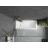 Mexen Flip paroi de baignoire à 2 volets 140 x 150 cm, transparent, doré - 894-140-101-50-00