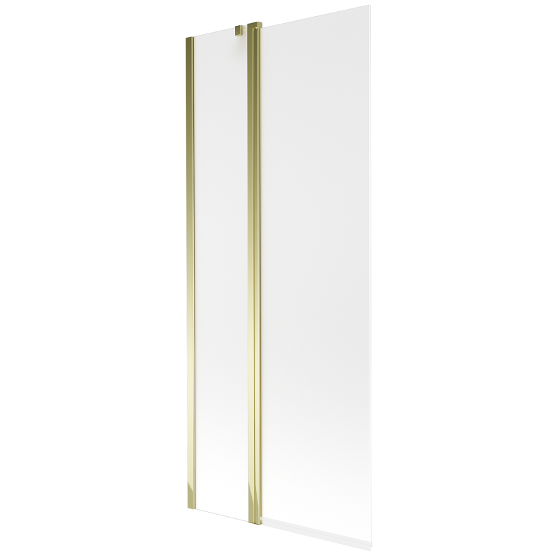 Mexen Flip paroi de baignoire à 2 volets 80 x 150 cm, givre, doré - 894-080-101-50-30