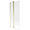Mexen Flip paroi de baignoire à 2 volets 80 x 150 cm, givre, doré - 894-080-101-50-30