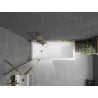 Mexen Flip paroi de baignoire à 2 volets 80 x 150 cm, givre, doré - 894-080-101-50-30
