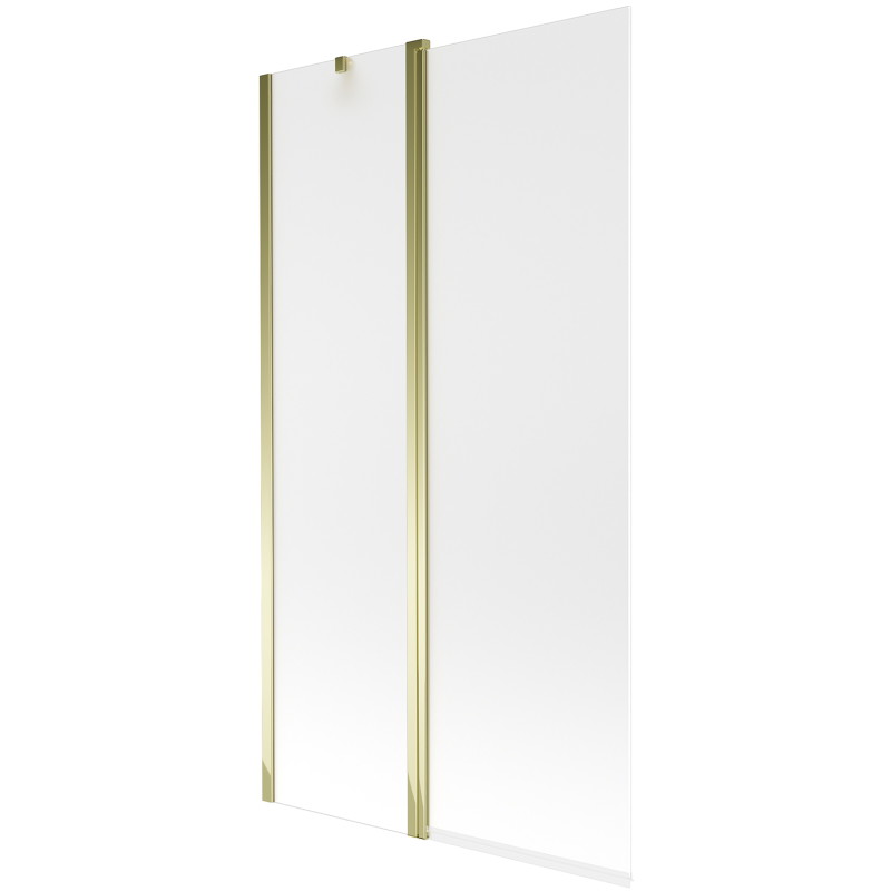 Mexen Flip paroi de baignoire à 2 vantaux 100 x 150 cm, givre, or - 894-100-101-50-30