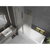 Mexen Flip paroi de baignoire à 2 vantaux 100 x 150 cm, givre, or - 894-100-101-50-30