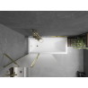 Mexen Flip paroi de baignoire à 2 vantaux 100 x 150 cm, givre, or - 894-100-101-50-30