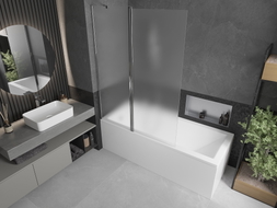 Mexen Flip pare-douche pliant à 2 volets 120 x 150 cm, dépoli, chrome - 894-120-101-01-30