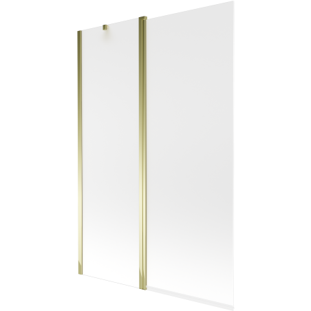Mexen Flip pare-douche à deux volets 120 x 150 cm, givre, doré - 894-120-101-50-30