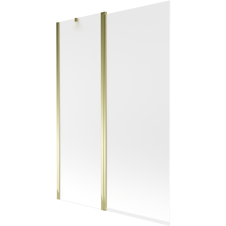 Mexen Flip paroi de baignoire 2 volets 120 x 150 cm, givré, doré - 894-120-101-50-30