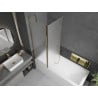 Mexen Flip paroi de baignoire 2 volets 120 x 150 cm, givré, doré - 894-120-101-50-30