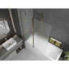 Mexen Flip paroi de baignoire à 2 volets 120 x 150 cm, givrée, dorée - 894-120-101-50-30