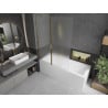 Mexen Flip paroi de baignoire 2 volets 120 x 150 cm, givré, doré - 894-120-101-50-30