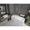 Mexen Flip paroi de baignoire à 2 volets 120 x 150 cm, givrée, dorée - 894-120-101-50-30