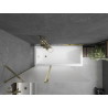 Mexen Flip pare-douche à deux volets 120 x 150 cm, givre, doré - 894-120-101-50-30