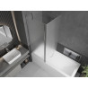 Mexen Flip paroi de baignoire à 2 volets 140 x 150 cm, dépoli, chromé - 894-140-101-01-30
