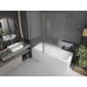 Mexen Flip écran de baignoire à 2 volets 140 x 150 cm, dépoli, chrome - 894-140-101-01-30