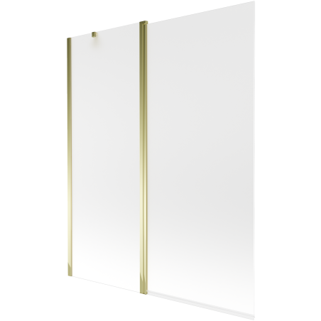 Mexen Flip paravent de baignoire à 2 volets 140 x 150 cm, givré, doré - 894-140-101-50-30