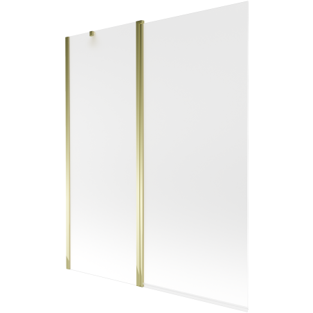 Mexen Flip paroi de baignoire à 2 volets 140 x 150 cm, givré, or - 894-140-101-50-30
