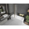 Mexen Flip paroi de baignoire à 2 volets 140 x 150 cm, givré, or - 894-140-101-50-30