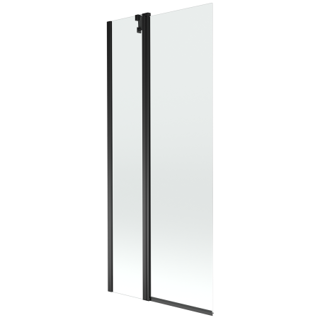 Paravent de baignoire Mexen Flip 2 volets 80 x 150 cm, transparent, noir - 894-080-101-70-00
