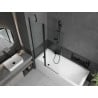 Mexen Flip pare-douche à 2 battants 100 x 150 cm, transparent, noir - 894-100-101-70-00