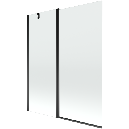 Mexen Flip paroi de baignoire à 2 volets 140 x 150 cm, transparent, noir - 894-140-101-70-00