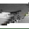 Mexen Flip pare-douche à 2 volets 80 x 150 cm, givré, noir - 894-080-101-70-30