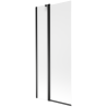 Mexen Flip pare-douche à 2 volets 80 x 150 cm, givré, noir - 894-080-101-70-30