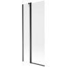 Pare-douche à deux volets Mexen Flip 80 x 150 cm, givré, noir - 894-080-101-70-30