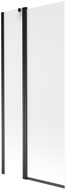 Mexen Flip pare-douche à 2 volets 80 x 150 cm, givré, noir - 894-080-101-70-30