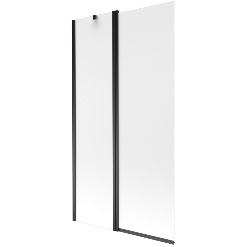 Mexen Flip paroi de baignoire à 2 volets 100 x 150 cm, dépoli, noir - 894-100-101-70-30