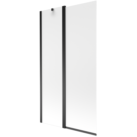 Mexen Flip paroi de baignoire 2 volets 100 x 150 cm, givré, noir - 894-100-101-70-30