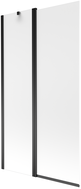 Mexen Flip pare-douche 2 volets 100 x 150 cm, givré, noir - 894-100-101-70-30