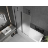 Mexen Flip pare-douche 2 volets 100 x 150 cm, givré, noir - 894-100-101-70-30