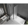 Mexen Flip paravent de baignoire à 2 volets 120 x 150 cm, givre, noir - 894-120-101-70-30