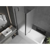 Mexen Flip paroi de baignoire à 2 volets 140 x 150 cm, givre, noir - 894-140-101-70-30