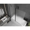 Mexen Flip écran de baignoire à 2 volets 140 x 150 cm, dépoli, noir - 894-140-101-70-30