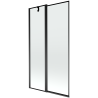 Mexen Flip pare-douche à 2 volets 100 x 150 cm, cadre noir, noir - 894-100-101-70-70