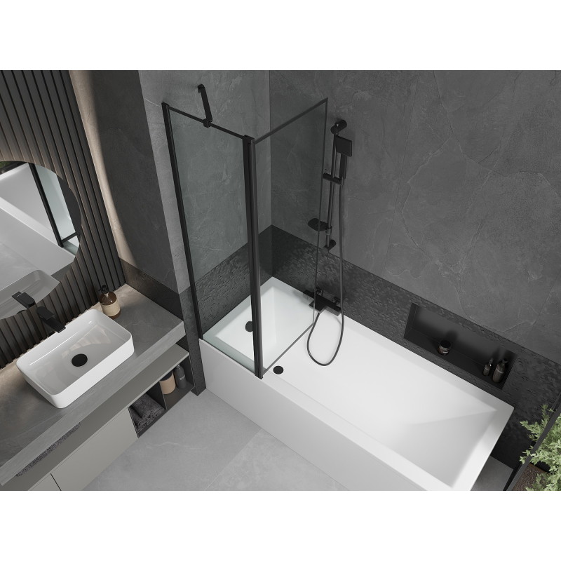 Mexen Flip pare-douche à 2 volets 100 x 150 cm, cadre noir, noir - 894-100-101-70-70