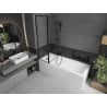 Mexen Flip paravent de baignoire à 2 battants 100 x 150 cm, cadre noir, noir - 894-100-101-70-70