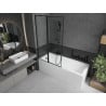 Mexen Flip paravent de baignoire à 2 battants 100 x 150 cm, cadre noir, noir - 894-100-101-70-70