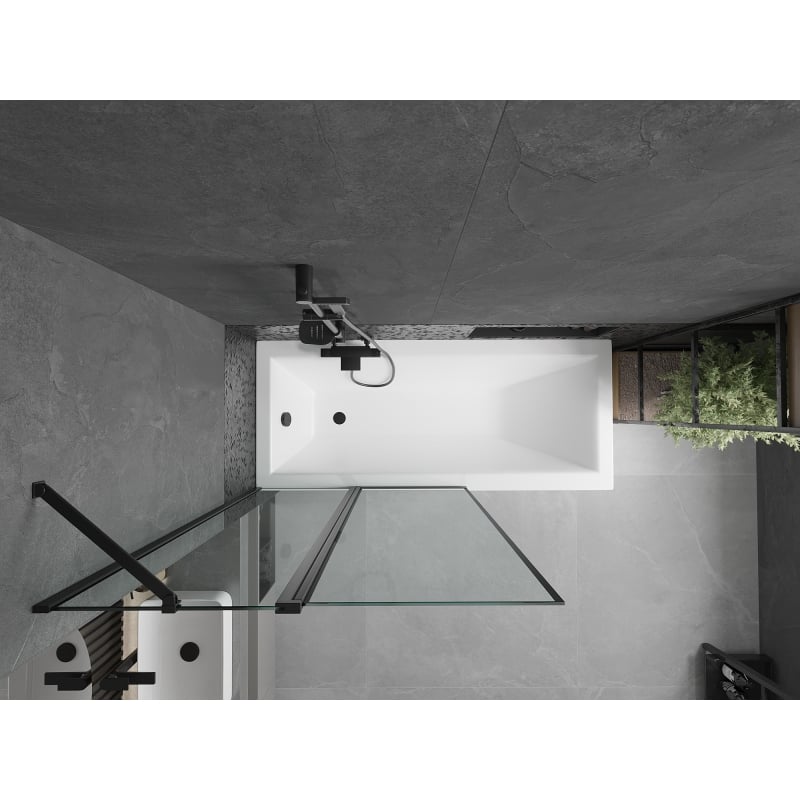 Mexen Flip pare-douche à 2 volets 100 x 150 cm, cadre noir, noir - 894-100-101-70-70