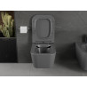 Mexen Madox cuvette WC sans rebord avec abattant à descente ralentie slim, duroplast, gris foncé mat - 30154061