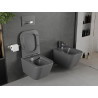 Mexen Madox cuvette WC Rimless avec abattant slim à descente lente, duroplast, gris foncé mat - 30154061