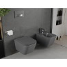 Mexen Madox cuvette WC Rimless avec abattant slim à descente lente, duroplast, gris foncé mat - 30154061