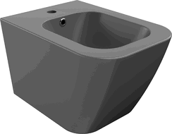 Bidet suspendu Mexen Madox, gris foncé mat - 35155161