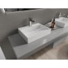 Mexen Ava lavabo de comptoir en conglomérat 1/O 50 x 38 cm, blanc - 23015001