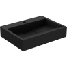 Mexen Ava lavabo de comptoir en conglomérat 1 trou 50 x 38 cm, Noir - 23015071