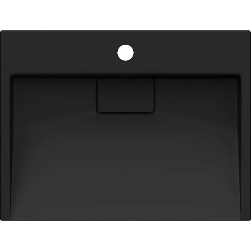 Mexen Ava lavabo de comptoir en conglomérat 1/O 50 x 38 cm, noir - 23015071