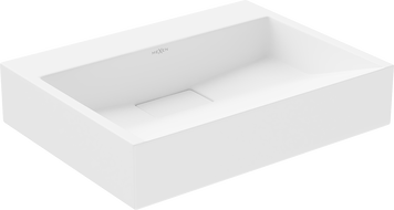 Mexen Ava lavabo de comptoir en conglomérat sans trou 50 x 38 cm, Blanc - 23015000