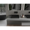 Mexen Ava lavabo sur plan en conglomérat B/O 50 x 38 cm, noir - 23015070