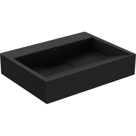 Mexen Ava lavabo de comptoir en conglomérat sans trou 50 x 38 cm, Noir - 23015070