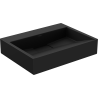 Mexen Ava lavabo de comptoir en conglomérat sans trou 50 x 38 cm, Noir - 23015070